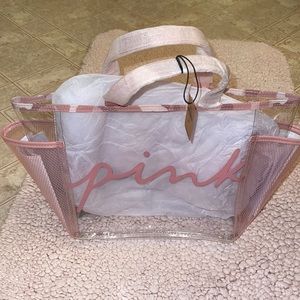Victoria’s Secret PINK shampoo tote Clear & Pink